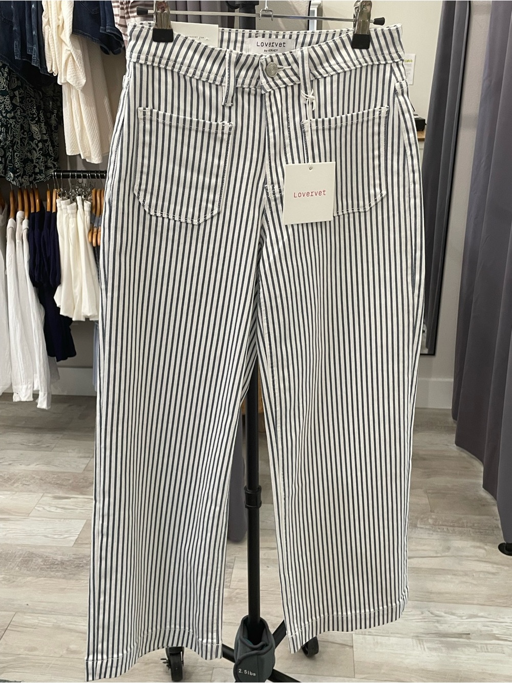 Lovervet Striped Navy and White Pants